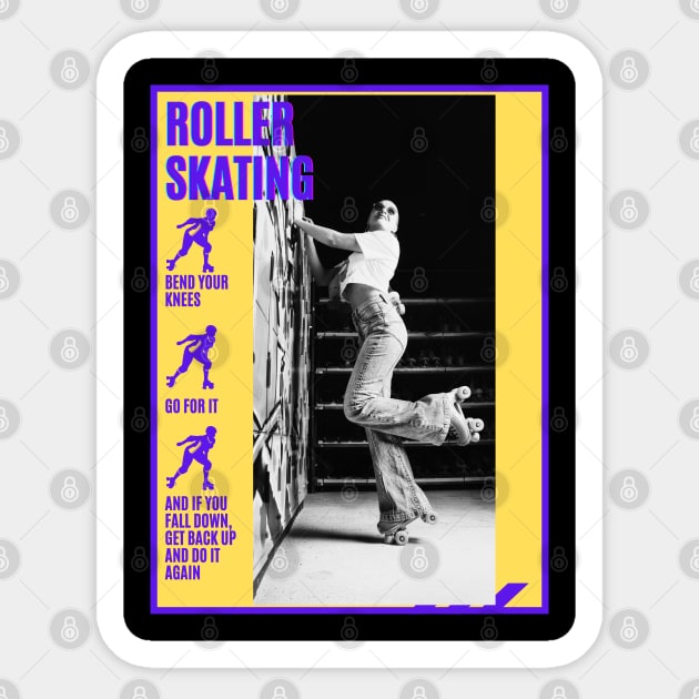 Roller Skating- Go For It Stats Sticker by Skate Galaxy